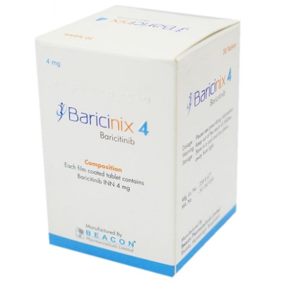 商品名:baricinix 4价格通用名:baricitinib/巴瑞克替尼/巴瑞替尼制药